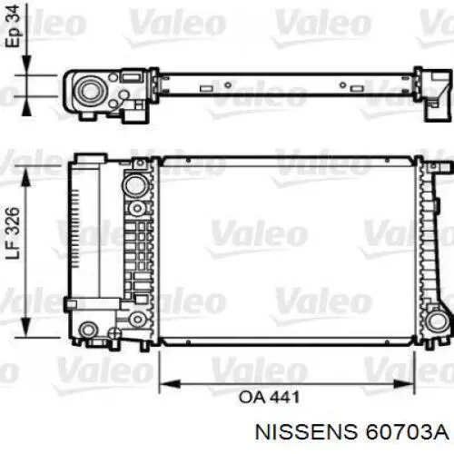 60703A Nissens Радіатор охолодження двигуна