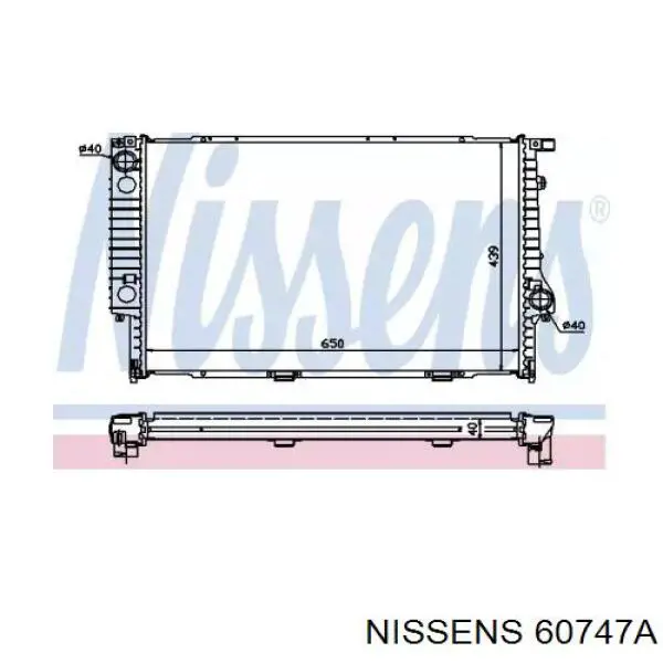 Радіатор охолодження Nissens 60747A
