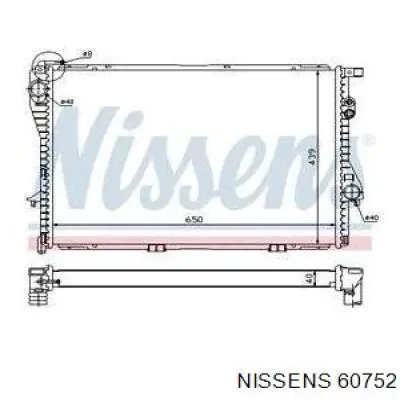 Купити 60752 Nissens Радіатор двигуна