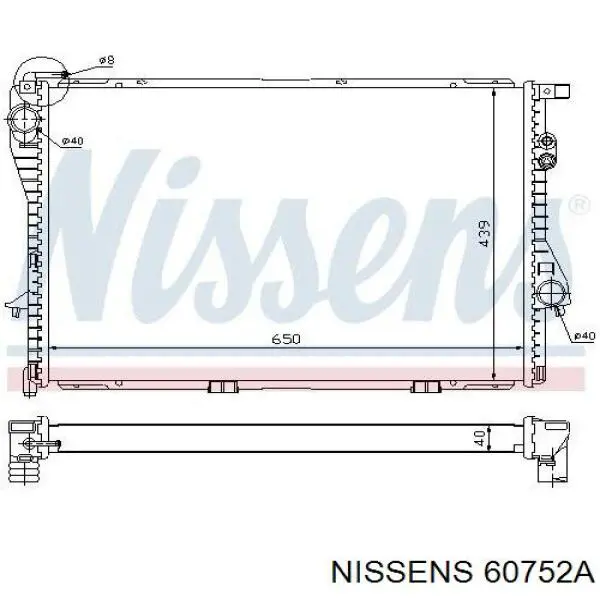 Радіатор 60752A Nissens