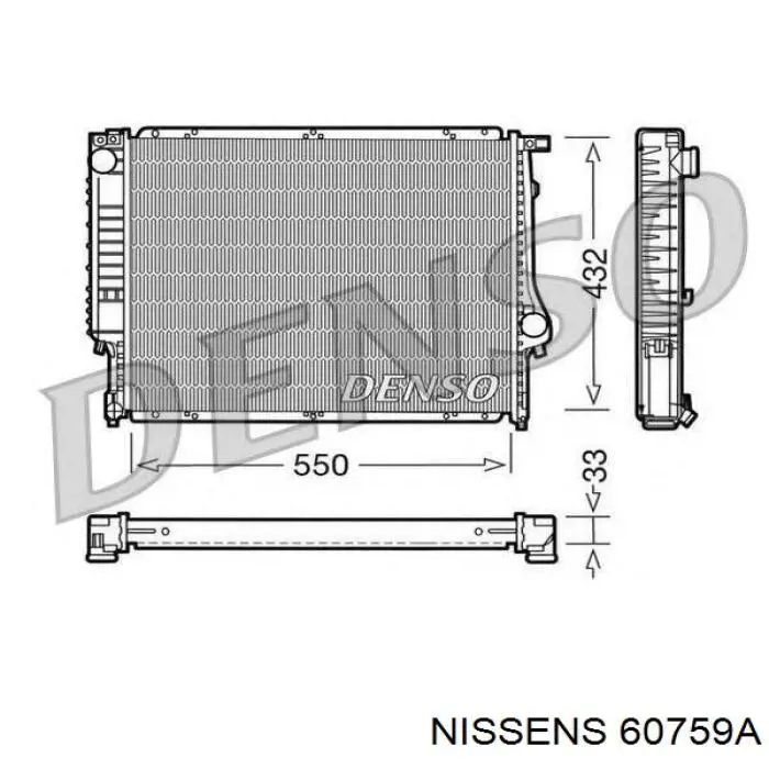 Купити 60759A Nissens Радіатор двигуна