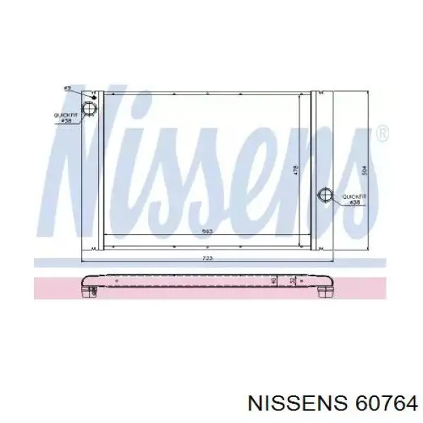 Радіатор 60764 Nissens