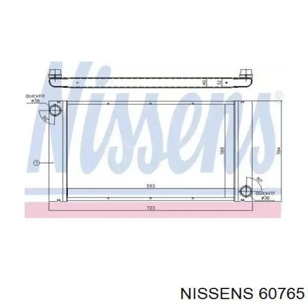 Радіатор 60765 Nissens