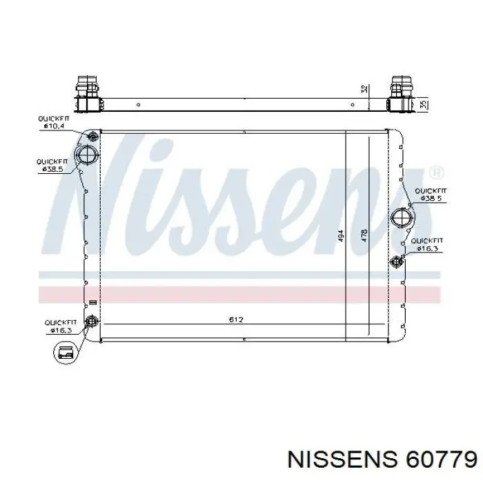 Радіатор 60779 Nissens