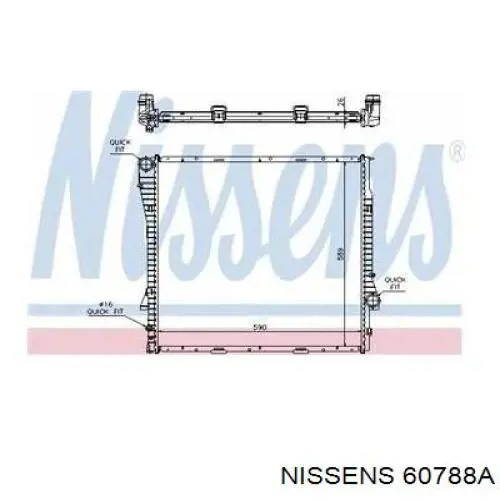60788A Nissens Радіатор охолодження двигуна