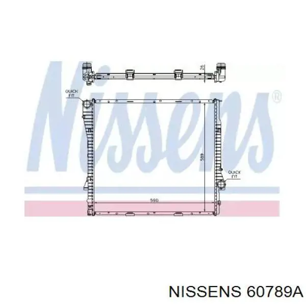 Радіатор основний Nissens 60789A ціна, від 124.59 USD