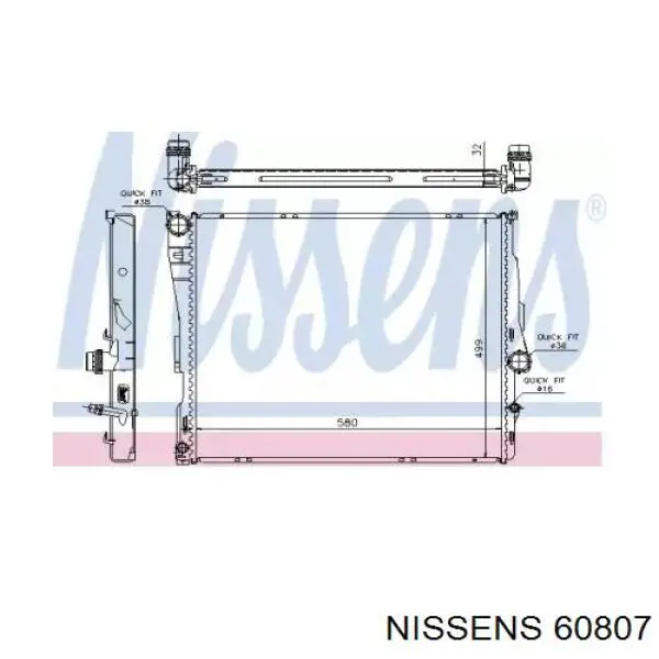 Радіатор 60807 Nissens