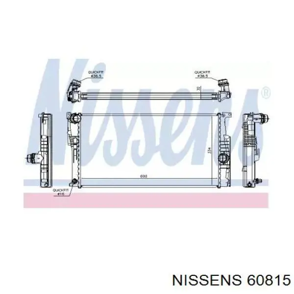 Радіатор 60815 Nissens
