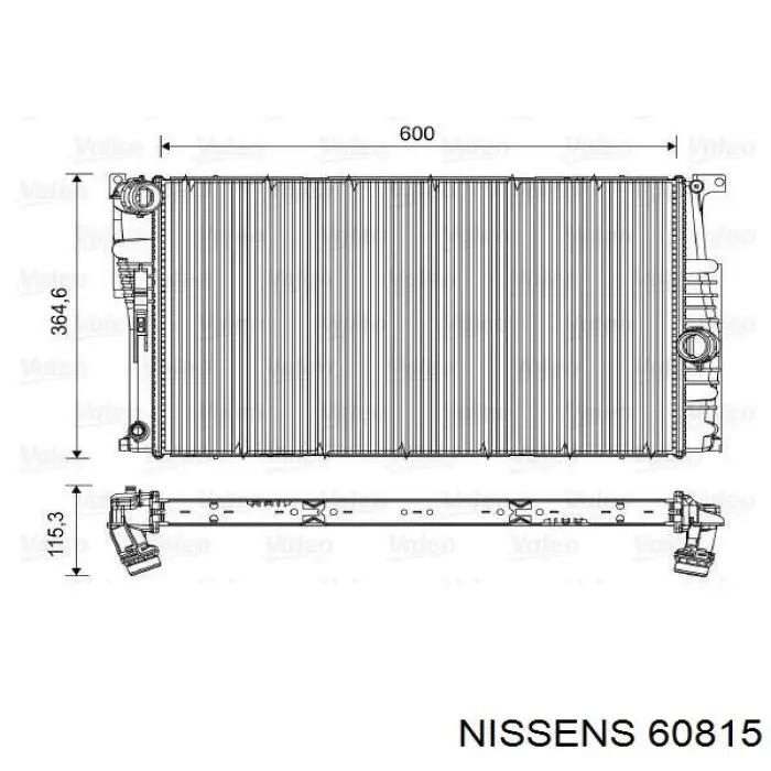 Купити 60815 Nissens Радіатор двигуна
