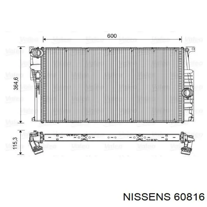 60816 Nissens радіатор охолодження двигуна