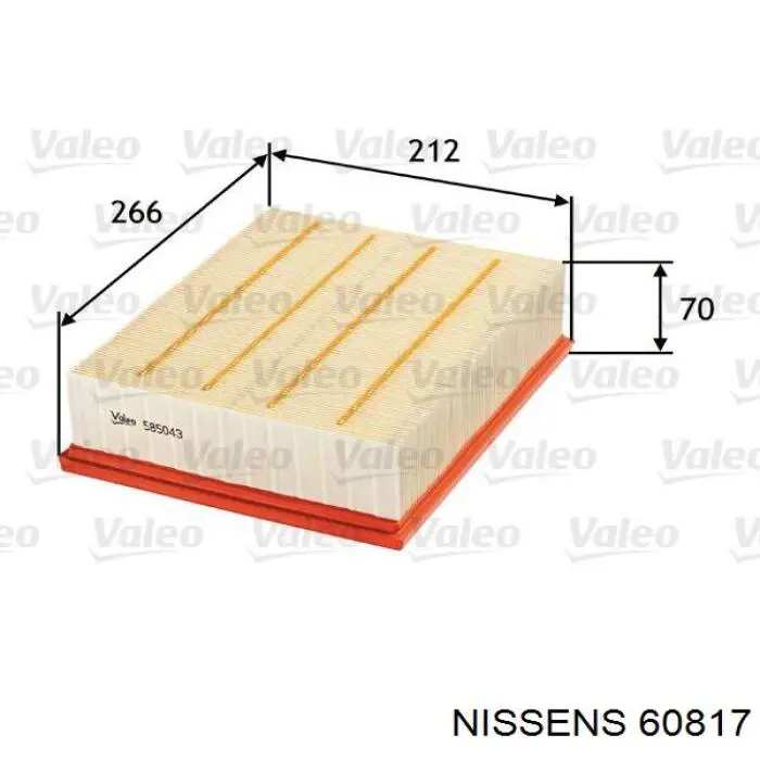 Радіатор основний Nissens 60817 ціна, від 131.96 USD