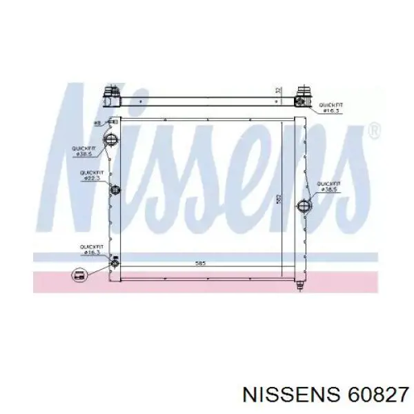 60827 Nissens радіатор охолодження двигуна