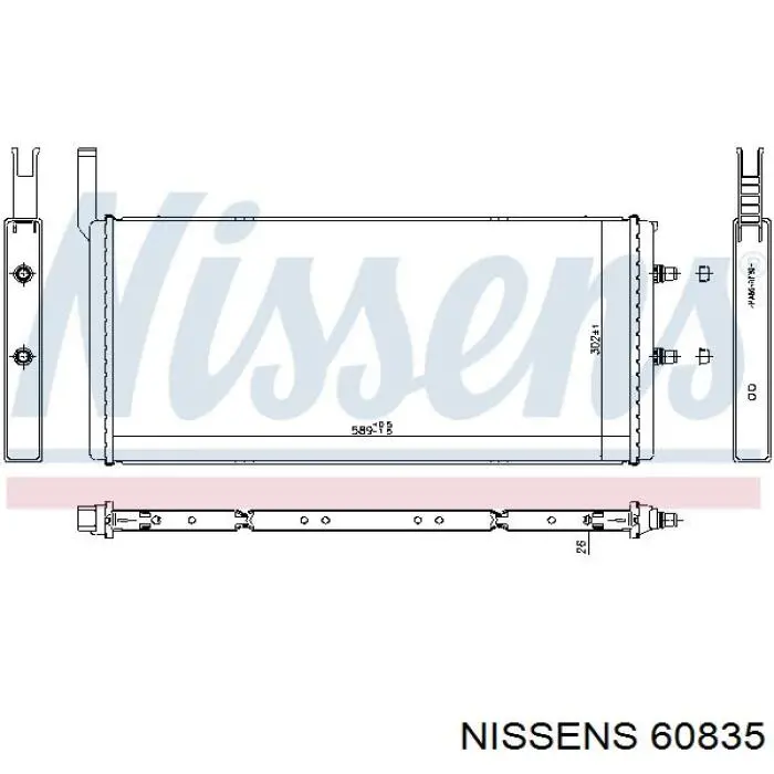 60835 Nissens радіатор охолодження двигуна