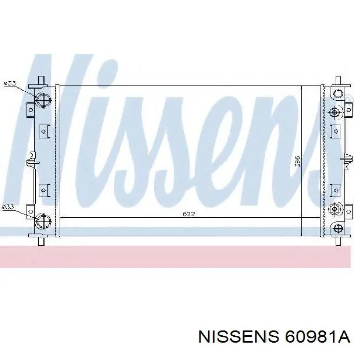60981A Nissens радіатор охолодження двигуна