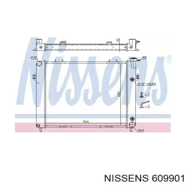 Радіатор 609901 Nissens