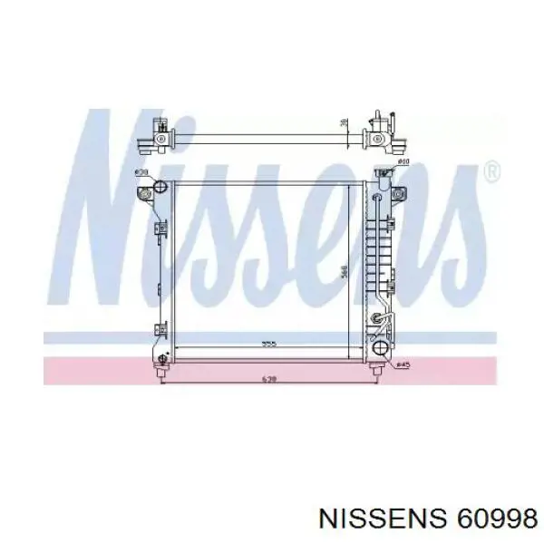 60998 Nissens радіатор охолодження двигуна
