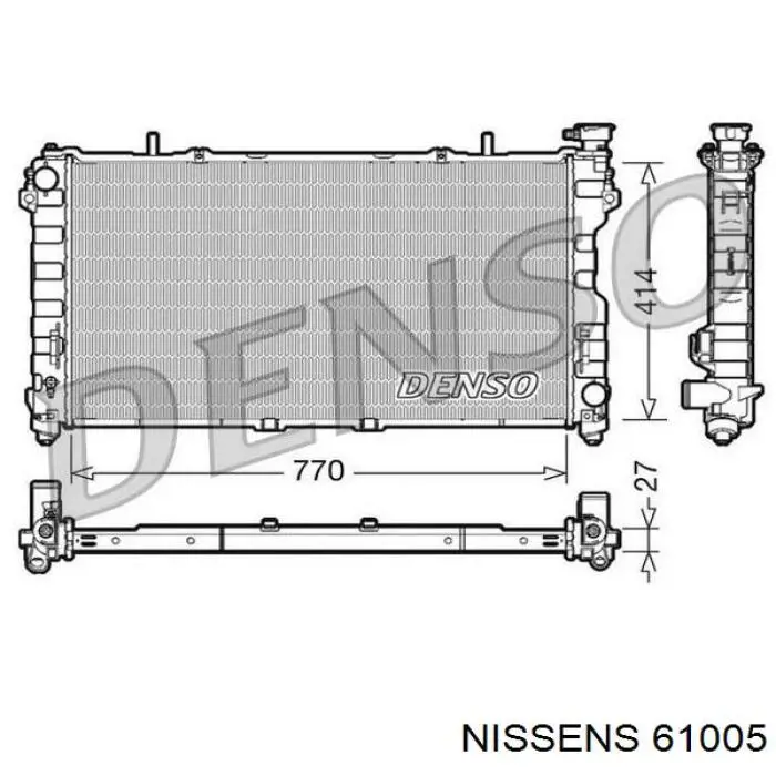 61005 Nissens радіатор охолодження двигуна