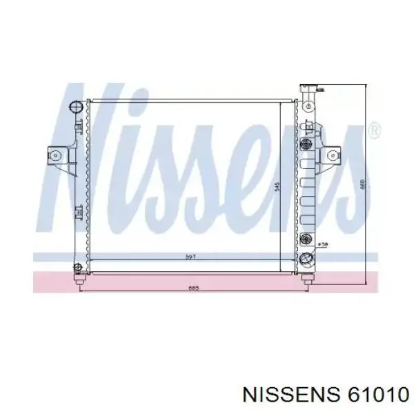 Купити 61010 Nissens Радіатор двигуна