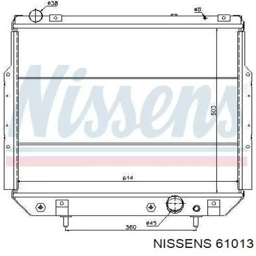 Купити 61013 Nissens Радіатор двигуна