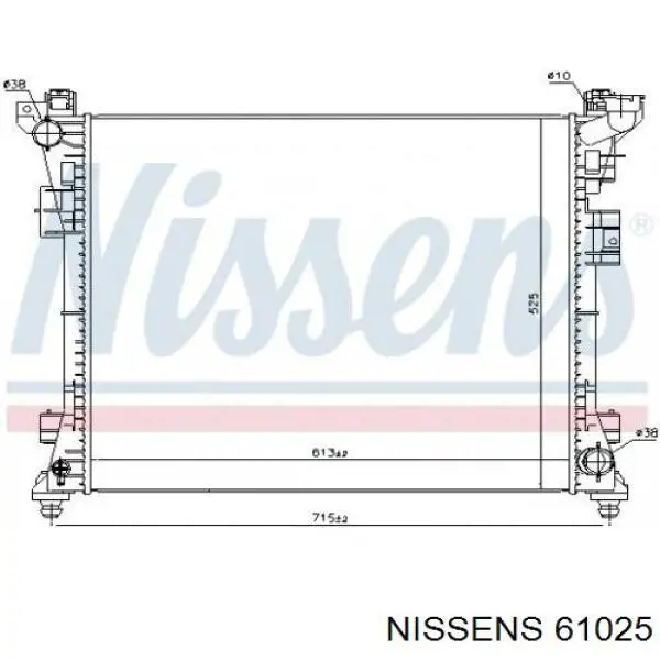 61025 Nissens радіатор охолодження двигуна