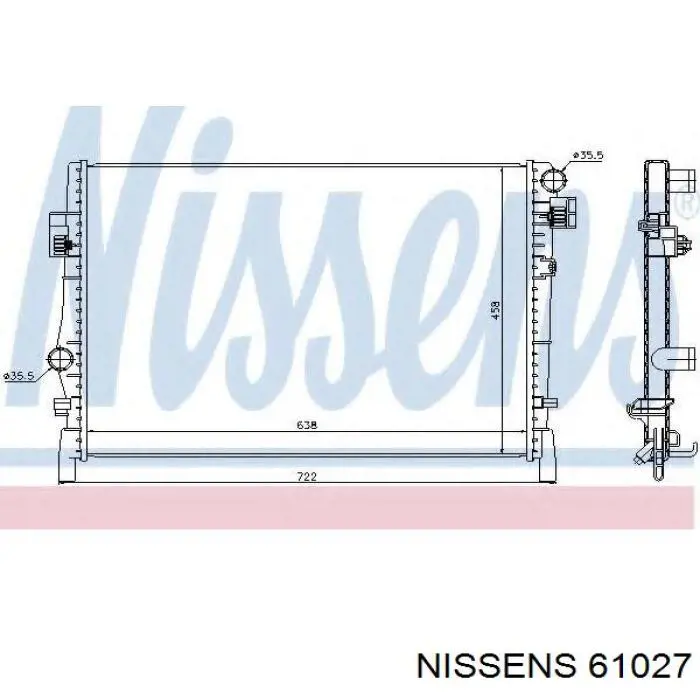 61027 Nissens Радіатор охолодження двигуна