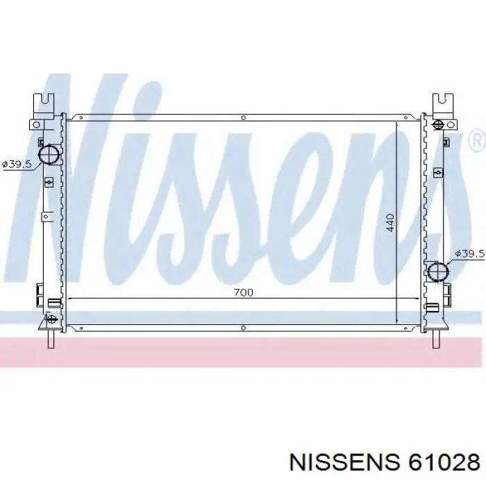 61028 Nissens радіатор охолодження двигуна