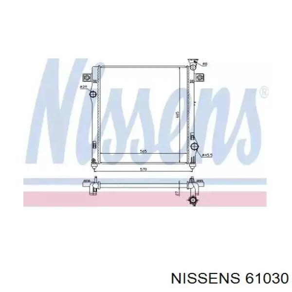 61030 Nissens радіатор охолодження двигуна