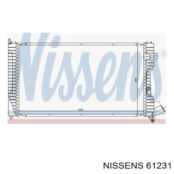 61231 Nissens радіатор охолодження двигуна