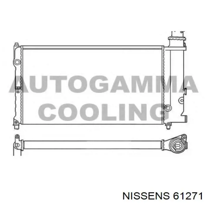 Радіатор основний Nissens 61271 ціна, від 114.18 USD