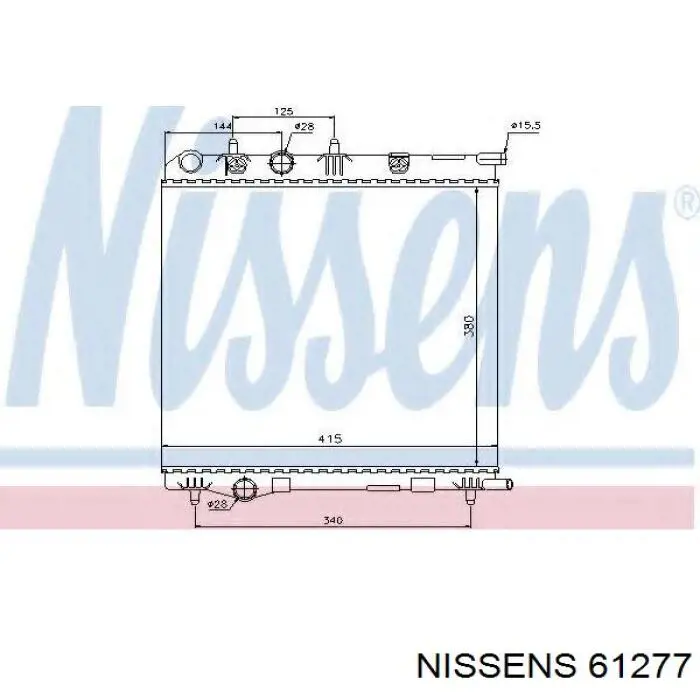 61277 Nissens радіатор охолодження двигуна