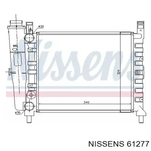 61277 Nissens Радіатор охолодження двигуна