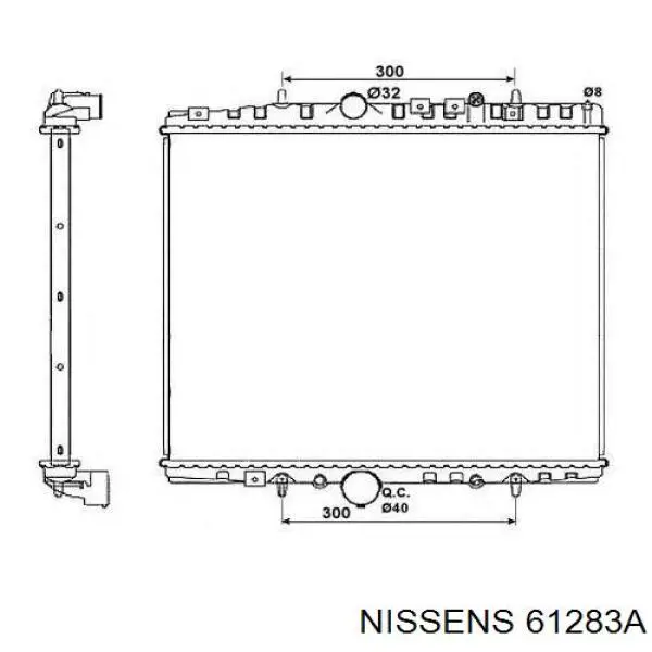 61283A Nissens радіатор охолодження двигуна