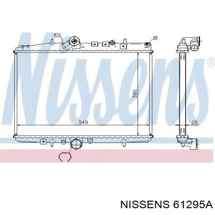 61295A Nissens радіатор охолодження двигуна