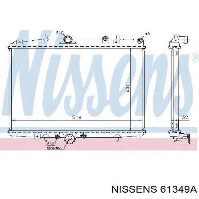 Радіатор охолодження Nissens 61349