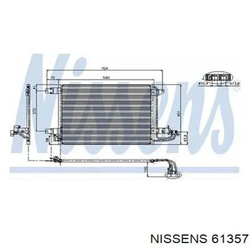 Радіатор основний Nissens 61357 ціна, від 135.65 USD