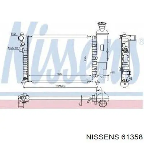 Радіатор основний Nissens 61358 ціна, від 48.76 USD