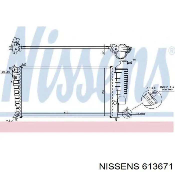 Радіатор 613671 Nissens