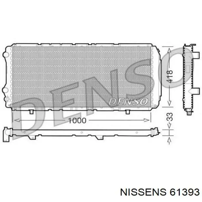 Радіатор 61393 Nissens