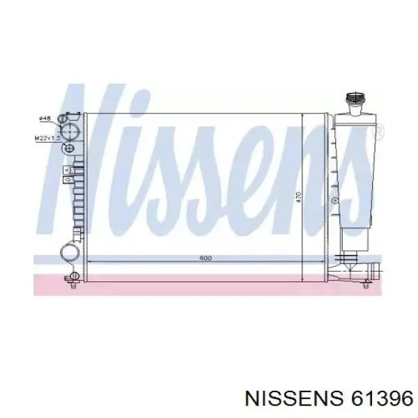 61396 Nissens радіатор охолодження двигуна