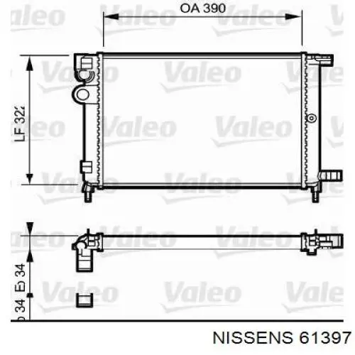 Радіатор основний Nissens 61397 ціна, від 82.60 USD