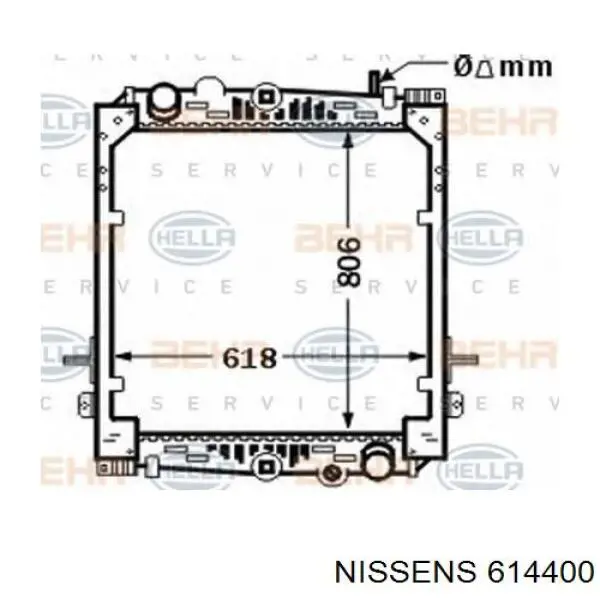 Радіатор 614400 Nissens