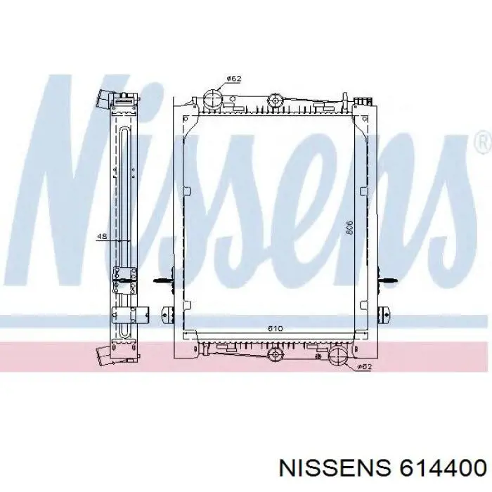 614400 Nissens Радіатор охолодження двигуна