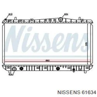 61634 Nissens радіатор охолодження двигуна