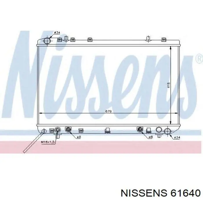 Радіатор основний Nissens 61640 ціна, від 157.62 USD