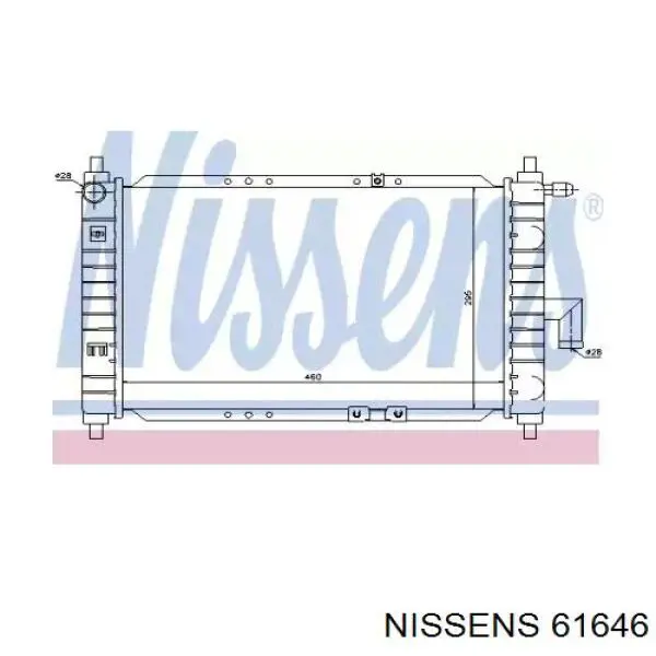 61646 Nissens радіатор охолодження двигуна