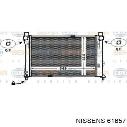 61657 Nissens радіатор охолодження двигуна