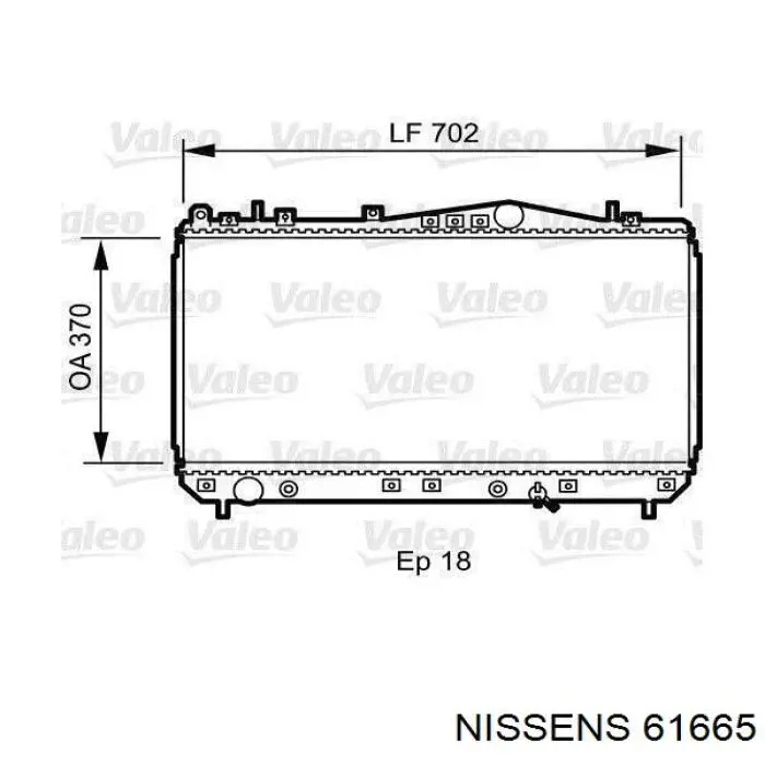 Радіатор основний Nissens 61665 ціна, від 75.83 USD
