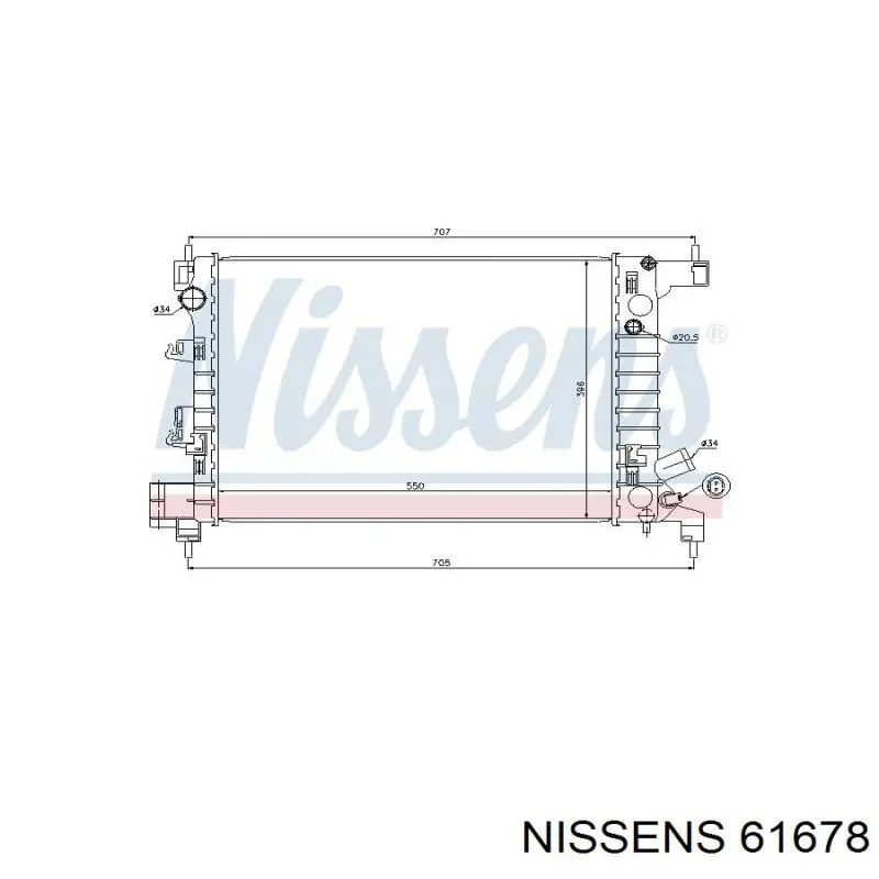 Радіатор 61678 Nissens