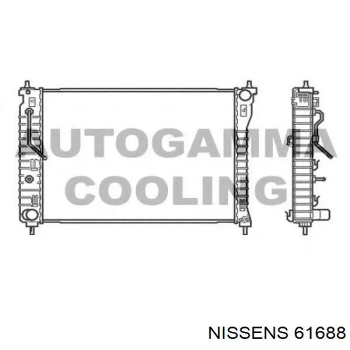 Купити 61688 Nissens Радіатор двигуна
