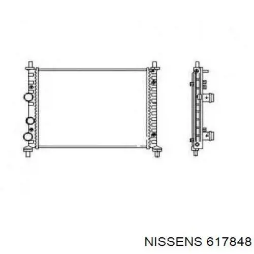 Радіатор основний Nissens 617848 ціна, від 66.31 USD